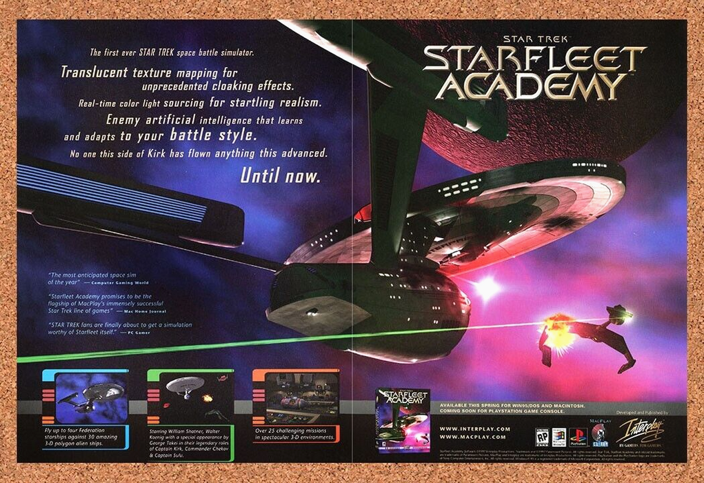 1999 Star Trek Starfleet Academy PC Original Ad v3 - for just $21.49! 