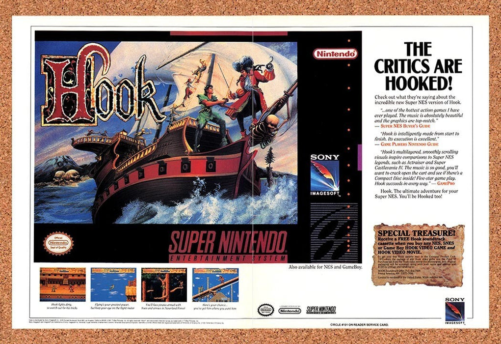 1992 Hook SNES Original Ad v2 - for just $21.49! 