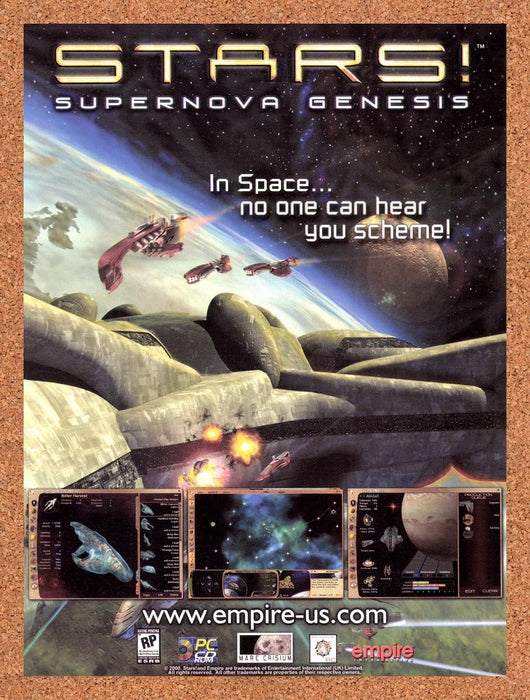 2000 Stars! Supernova Genesis PC Original Advertisement v1