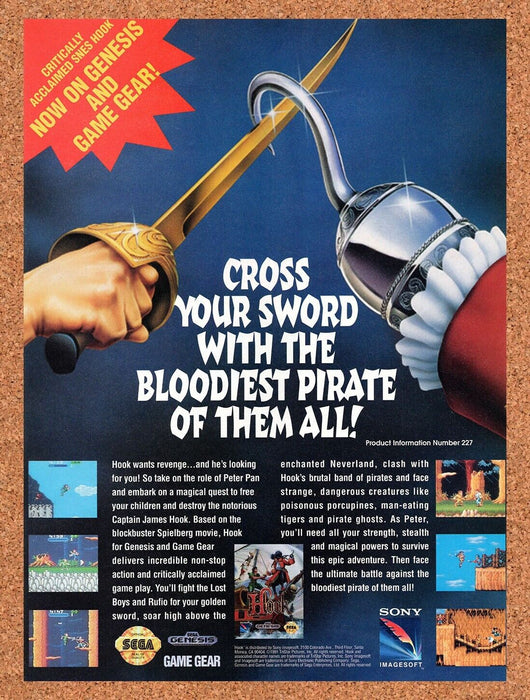 1993 Hook Genesis Original Ad v1 - for just $17.99! 