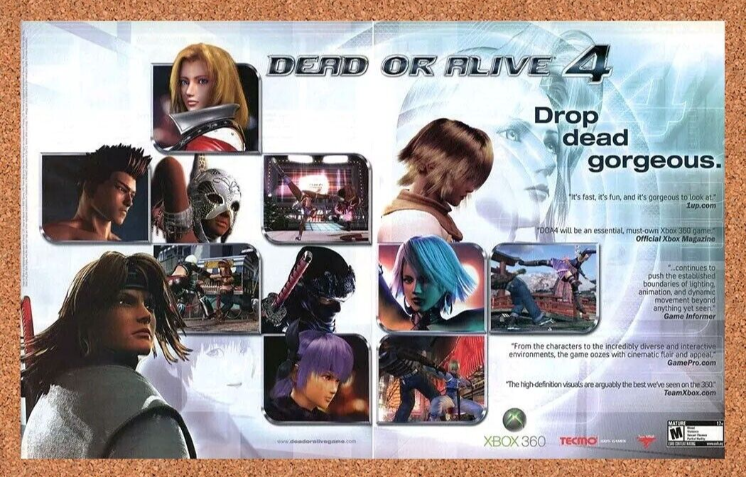 2007 Dead Or Alive 4 Xbox 360 Original Ad - for just $21.49! 