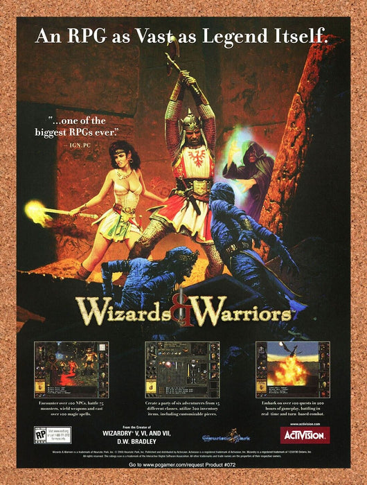 2000 Wizards & Warriors PC Original Ad v1 - for just $18.29! 