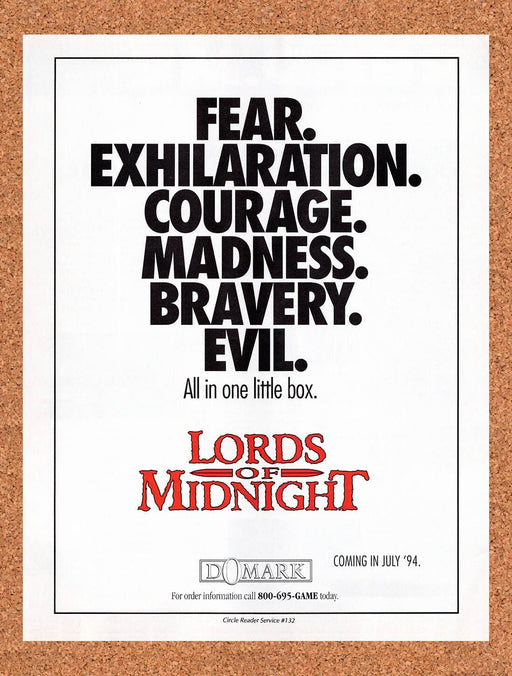 1994 Lords Of Midnight PC Original Ad v4 - for just $17.99! 