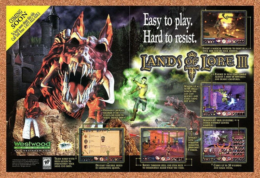 2001 Lands Of Lore III PC Original Ad v2 - for just $21.49! 