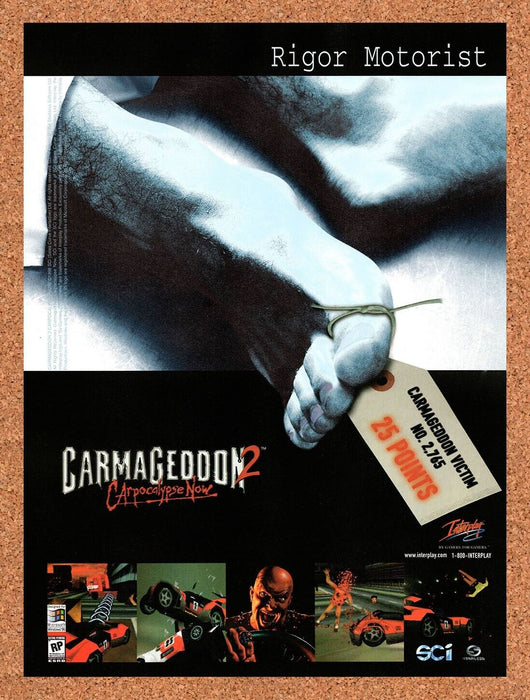 1998 Carmageddon 2 Carpocalypse Now PC Original Ad - for just $17.99! 