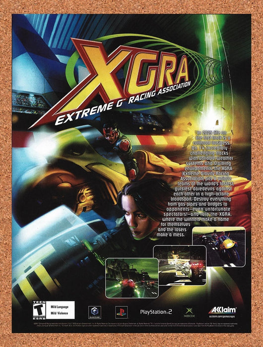 2003 XGRA Extreme G Racing Association PS2 Original Advertisement v1 - for just $19.49! 
