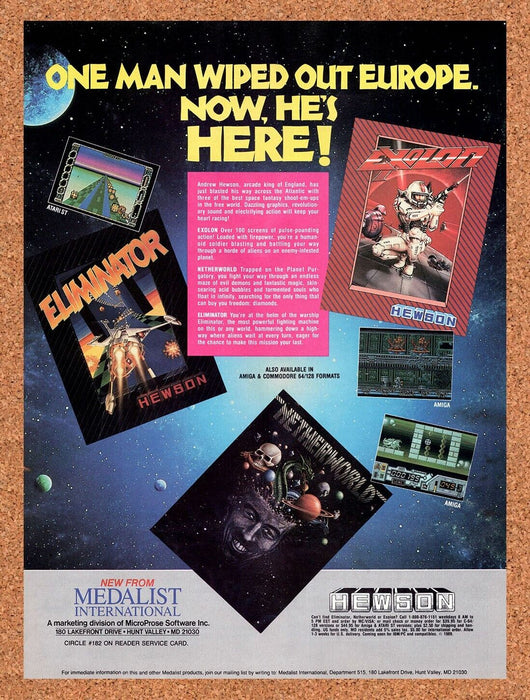 1989 Medalist International Amiga Games Original Ad - for just $17.99! 