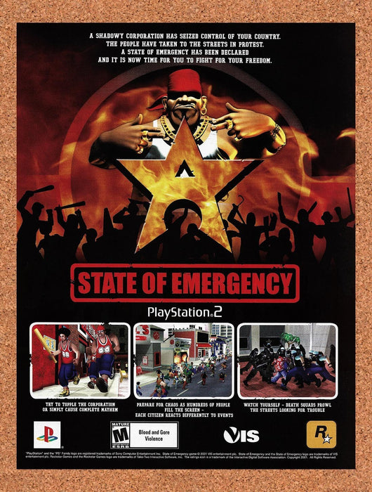 2002 State Of Emergency PS2 Original Advertisement v1 - for just $19.49! 