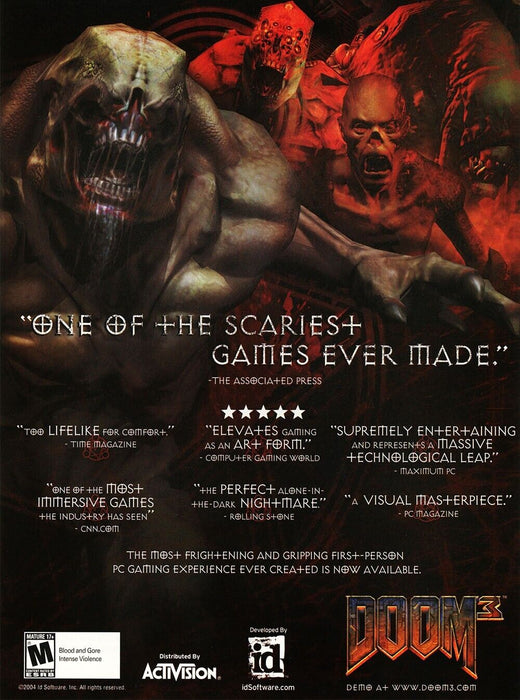 2006 Doom 3 PC Original Horror FPS Ad - for just $19.99! 
