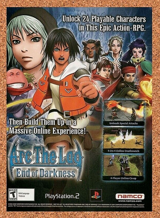 2006 Arc The Lad End Of Darkness PS2 Original Ad v1 - for just $17.99! 