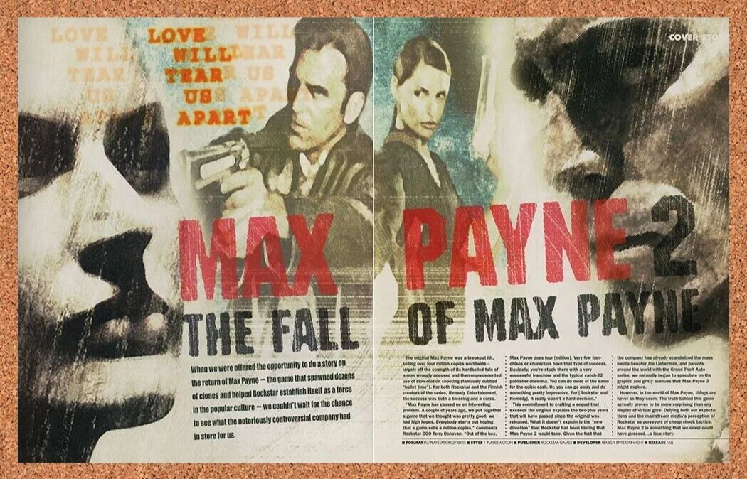 2005 Max Payne 2 Fall Of Max Payne PS2 Original Ad v2 - for just $21.49! 