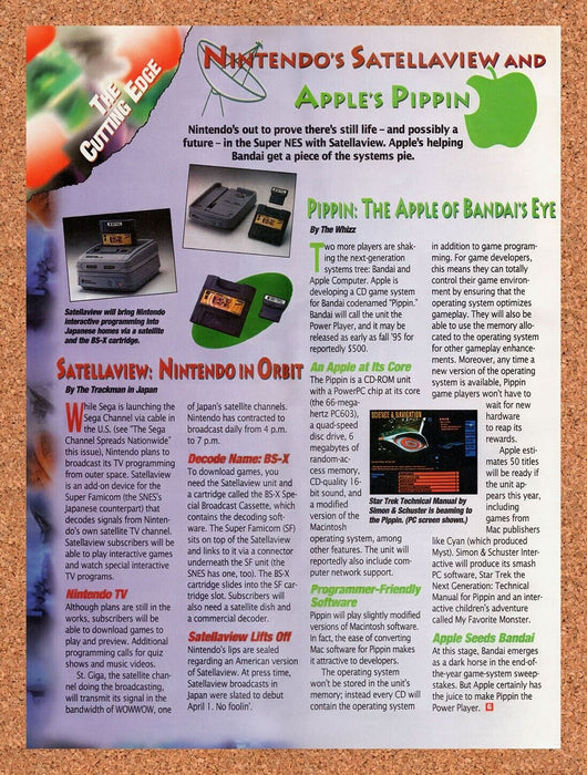 1995 Nintendo Satellaview And Apple's Pippin Original Ad v4 - for just $17.99! 