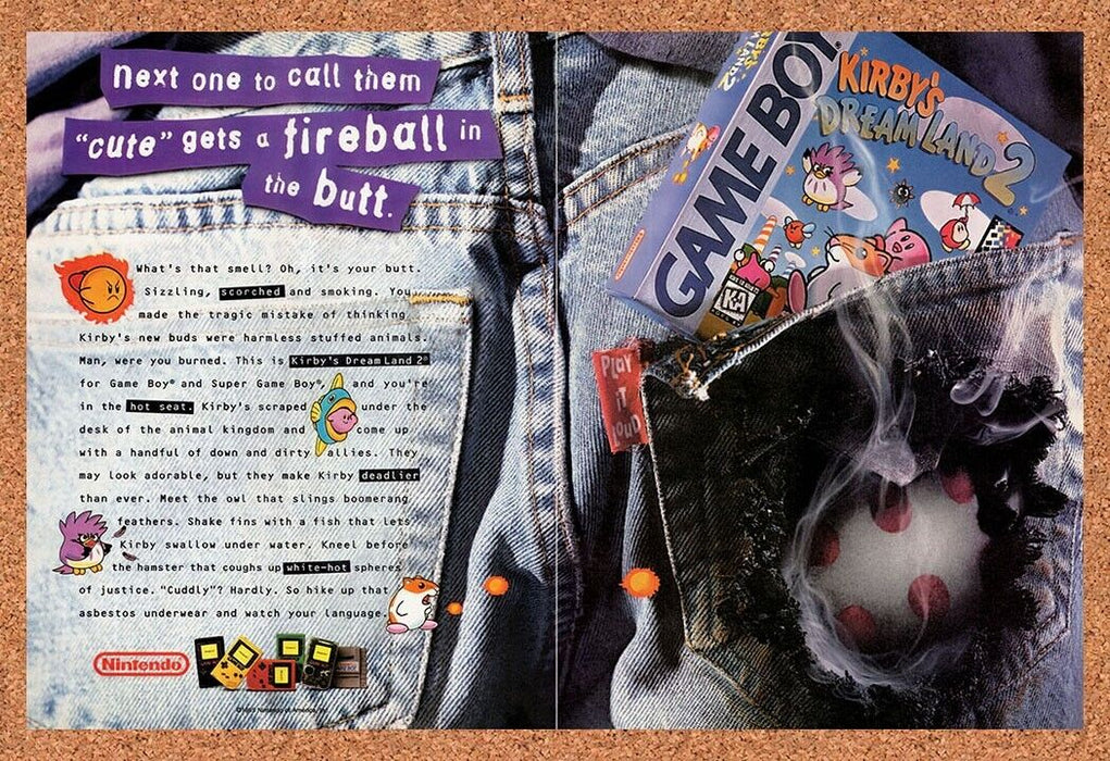 1995 Kirby's Dream Land 2 Game Boy Original Ad v1 - for just $21.49! 