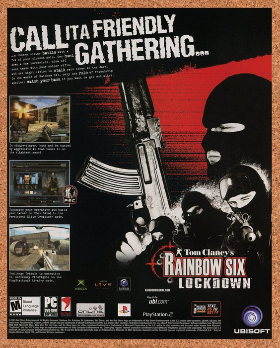 2005 Rainbow Six Lockdown PS2 Original Ad v1 - for just $17.99! 