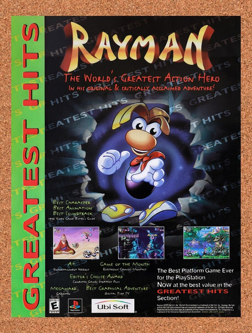1998 Rayman PS1 Original Ad v5 - for just $15.29! 