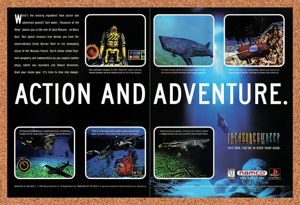 1997 Treasures Of the Deep PS1 Original Ad v1 - for just $18.27! 