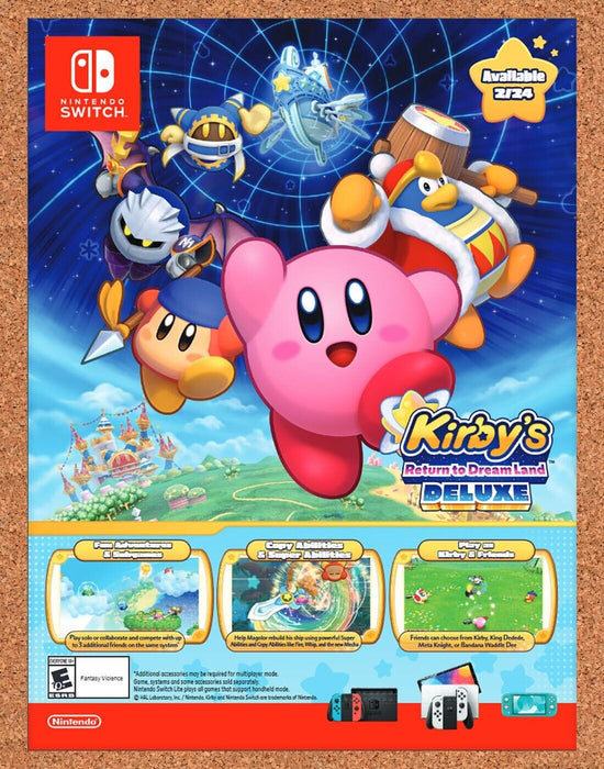 2023 Kirby's Return To Dreamland Deluxe Switch Original Ad - for just $17.99! 