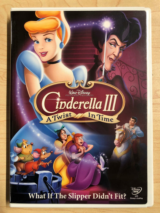 Cinderella III - A Twist in Time (DVD, 2007, Disney) - K0107 - for just $1.99! 