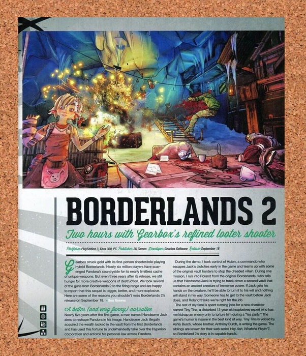 2013 Borderlands 2 PS3 Original 2K Games Ad v2 - for just $17.99! 