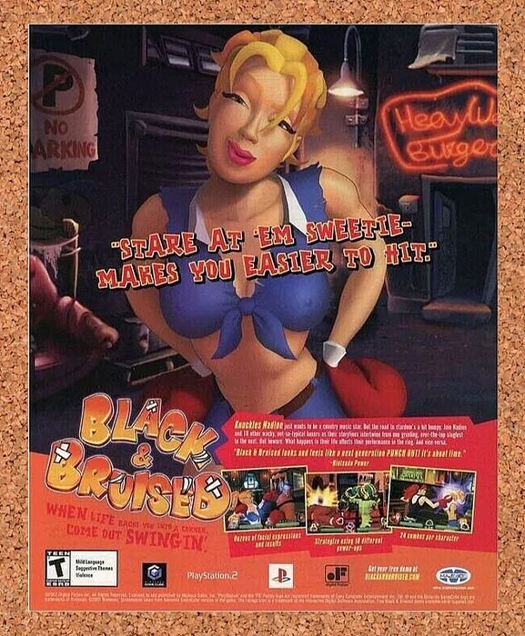 2003 Black And Bruised GameCube Original Ad - for just $17.99! 