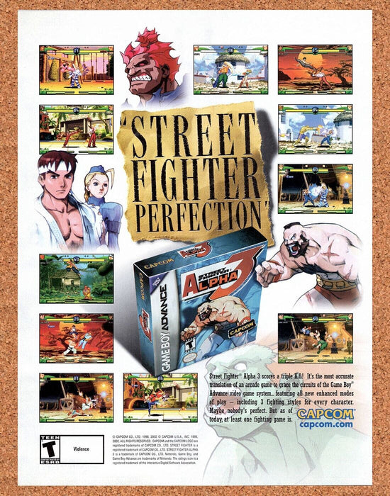 2003 Street Fighter Alpha 3 GBA Original Ad - for just $17.99! 