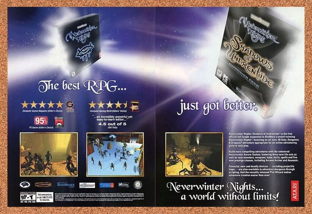 2005 Neverwinter Nights Undrentide PC Original Ad v1 - for just $21.49! 