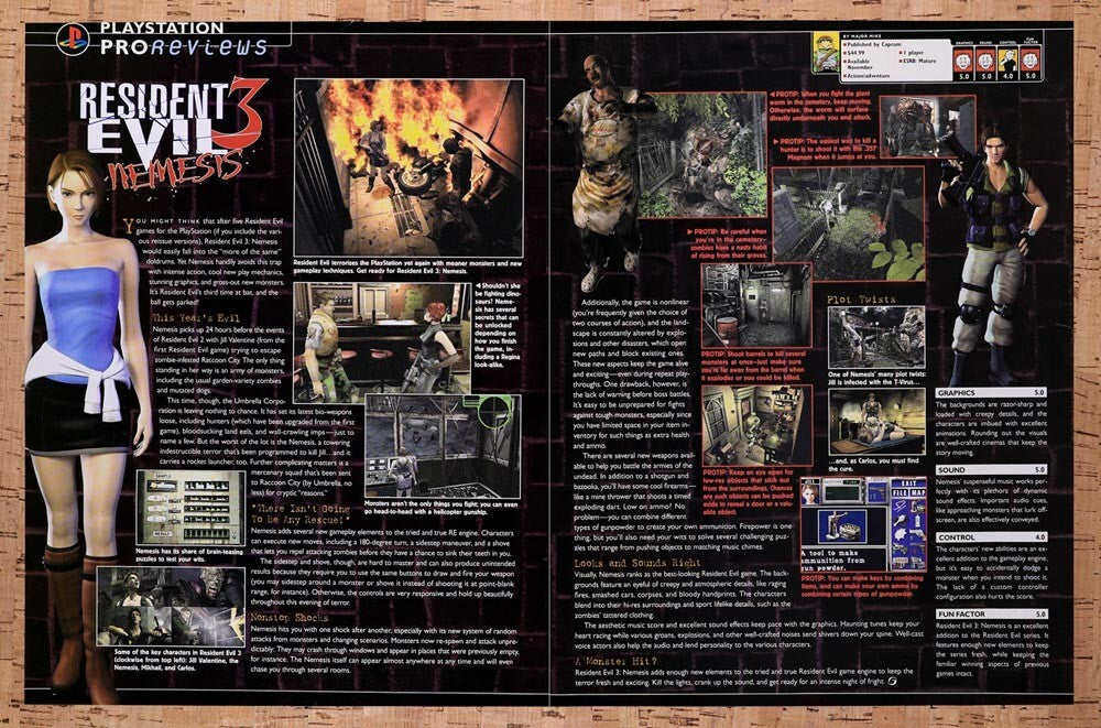 1999 Resident Evil 3 Nemesis PS1 Review Original Ad v8 - for just $21.49! 