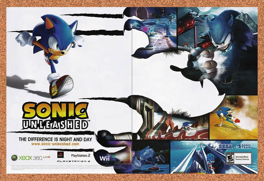 2008 Sonic Unleashed Xbox 360 Original Ad v2 - for just $21.49! 