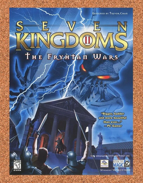 2001 Seven Kingdoms II Fryhtan Wars PC Original Ad - for just $17.99! 