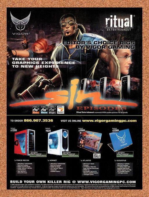 2006 Sin Episodes Vigor Gaming Rigs Original Advertisement v1 - for just $19.49! 