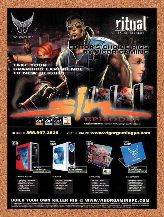 2006 Sin Episodes Vigor Gaming Rigs Original Advertisement v1 - for just $19.49! 