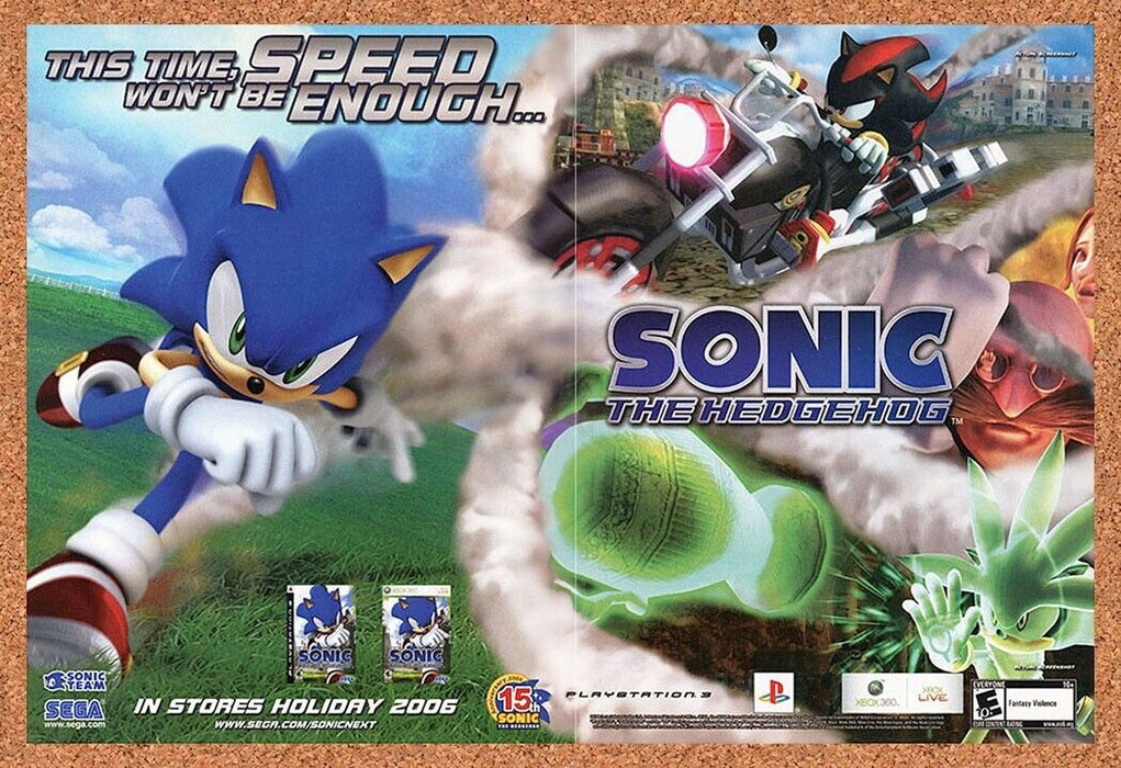 2007 Sonic the Hedgehog PS3 Original Ad - for just $21.49! 