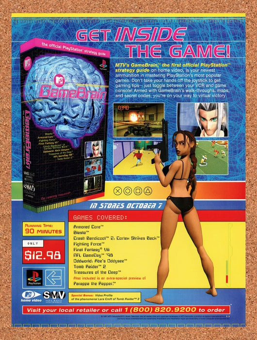 1997 MTV Game Brain VHS Strategy Guide Original Ad v1 - for just $17.99! 