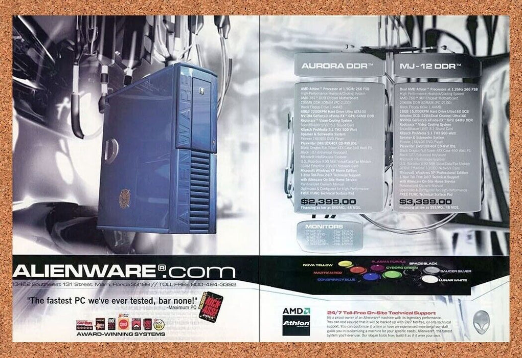 2003 Alienware Aurora Grey DDR PC Original Ad - for just $22.49! 