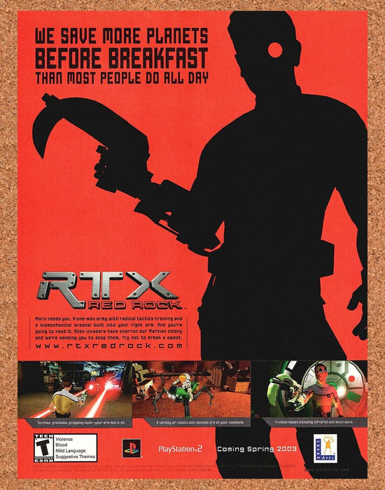 2003 RTX Red Rock PS2 Original Ad - for just $17.99! 