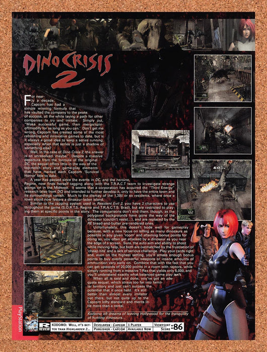 2000 Dino Crisis 2 PS1 Original Advertisement vr1 - for just $19.49! 