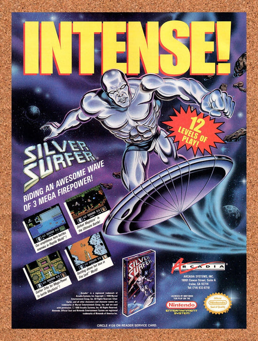 1991 Silver Surfer NES Original Ad v1 - for just $15.29! 