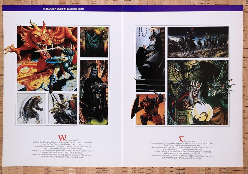 1990 Dungeons & Dragons Early D&D PC Game Story Original Ad v11 - for just $21.49! 