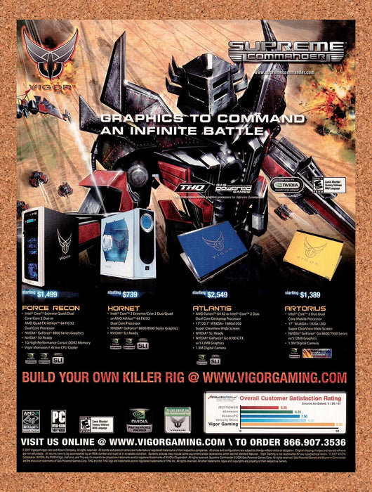 2007 Supreme Commander Vigor Gaming PCs Original Ad v3 - for just $17.99! 