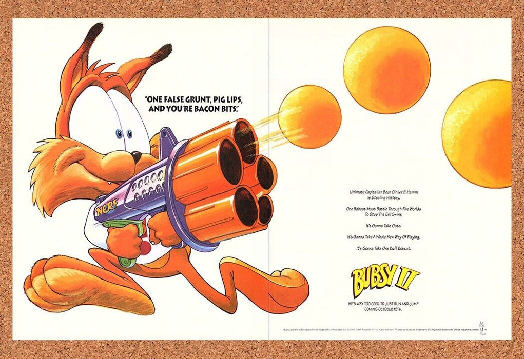 1994 Bubsy II SNES Original Ad v1 - for just $21.49! 