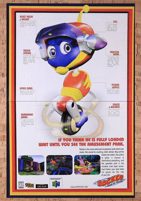 1999 Rocket Robot On Wheels N64 Original Ad v1 - for just $21.49! 