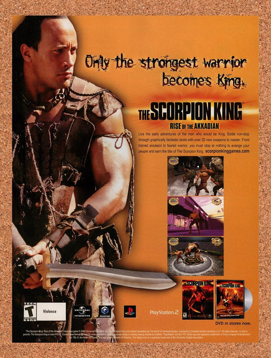 2002 Scorpion King Rise Of The Akkadian PS2 Original Ad v1 - for just $16.57! 