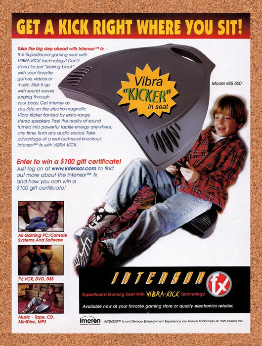 1999 Intensor Vibra-Kicker Original Ad v1 - for just $17.99! 