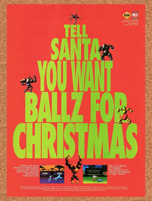 1995 Ballz Genesis Original Ad v3 - for just $16.19! 