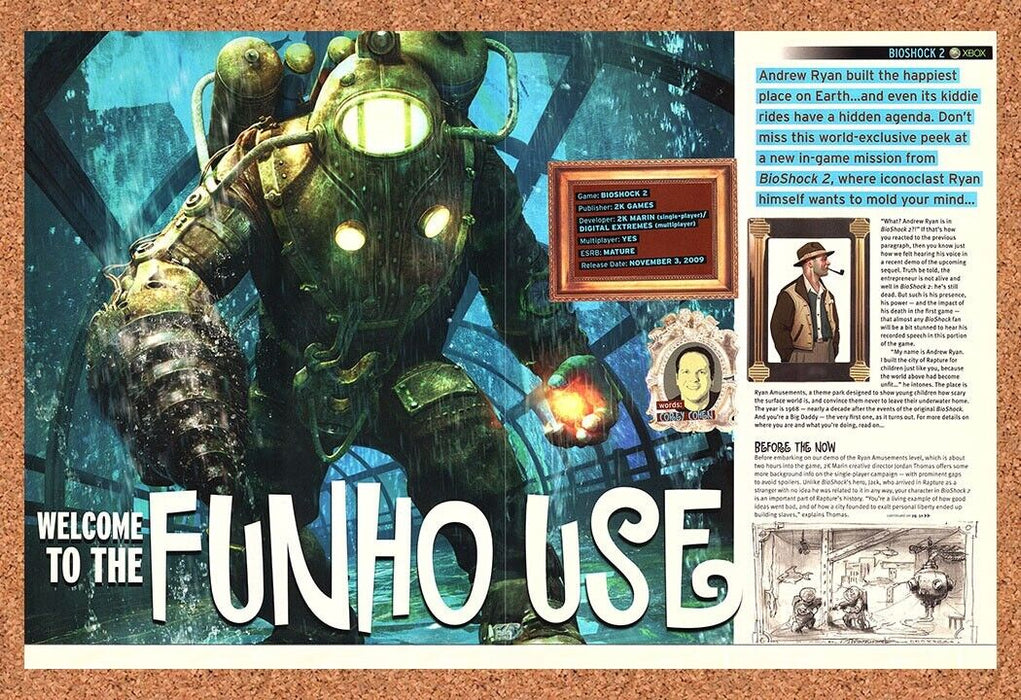 2009 BioShock 2 Xbox 360 Original Preview Ad - for just $21.49! 