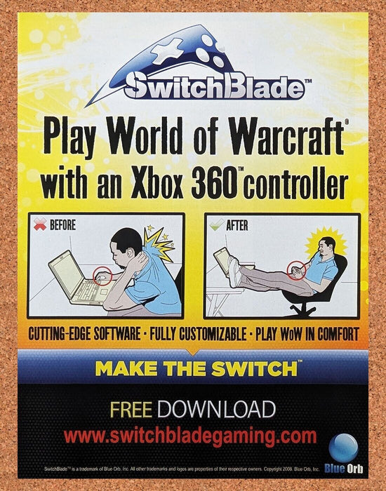 2008 World Of WarCraft PC Original SwitchBlade Ad - for just $17.99! 