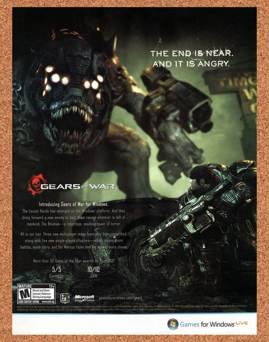 2006 Gears Of War PC Original Ad - for just $17.99! 