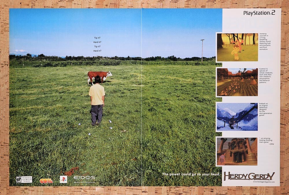 2001 Herdy Gerdy PS2 Original Ad v2 - for just $21.49! 