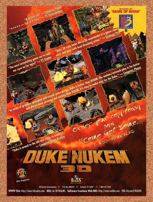 1996 Duke Nukem 3D E3 Game Of Show Original Ad v1 - for just $18.49! 