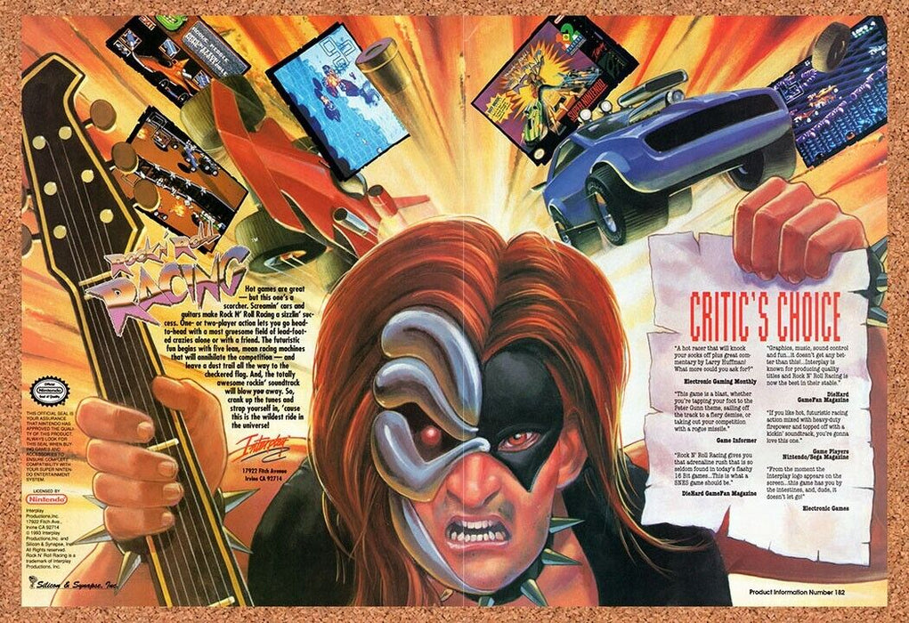 1994 Rock N Roll Racing SNES Original Ad v5 - for just $22.49! 